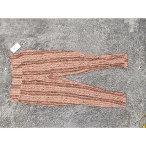 NEW Volcom Women's Size M Jogger Skinny Pants Orange Viscose Pull On Geometric